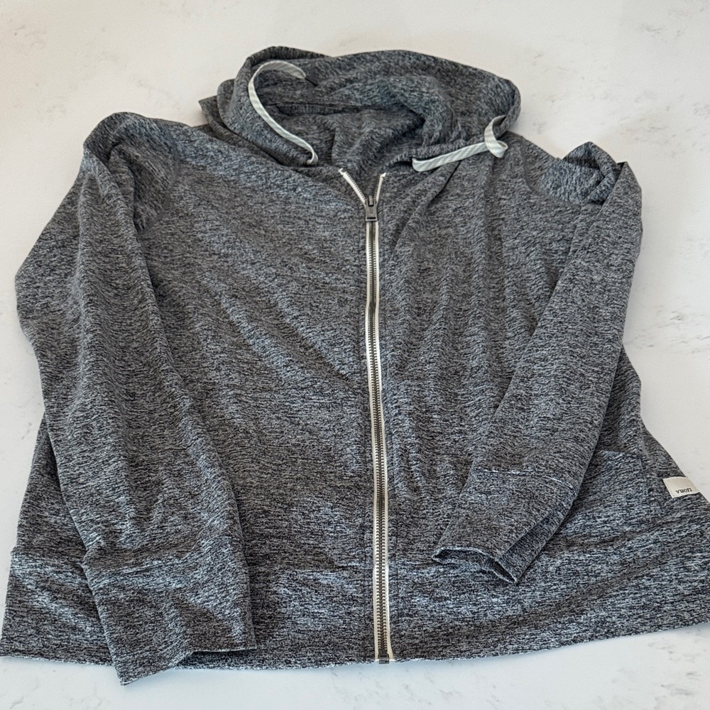 Vuori Gray Zip-Up Hoodie